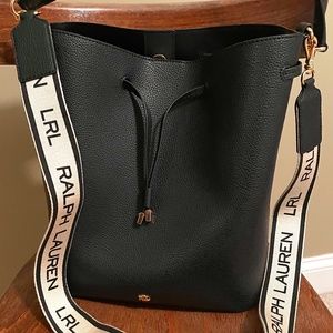 Ralph Lauren Dryden Debby Drawstring Bag – Black